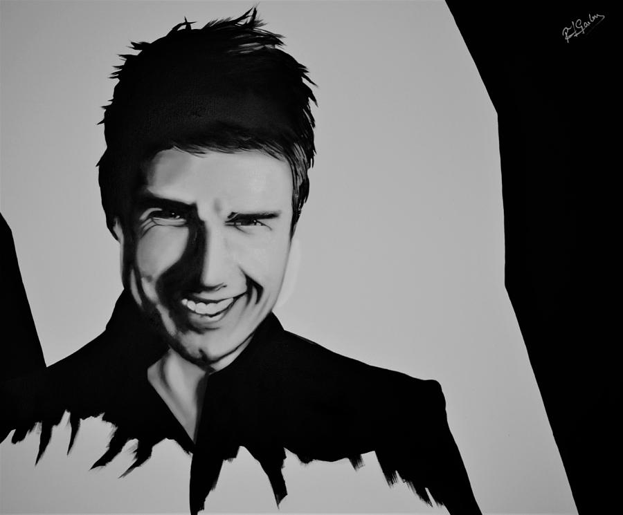 900x745 Tom Cruise Painting By Richard Garnham - Tom Cruise Sketch