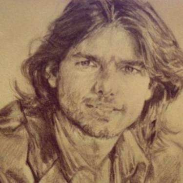375x375 Tom Cruise Portrait Drawing By Billy Jackson Saatchi Art - Tom Cruise Sketch