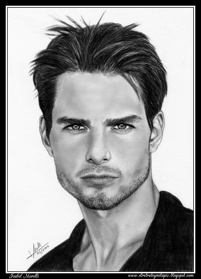703x977 Tom Cruise By Isabel Mr - Tom Cruise Sketch