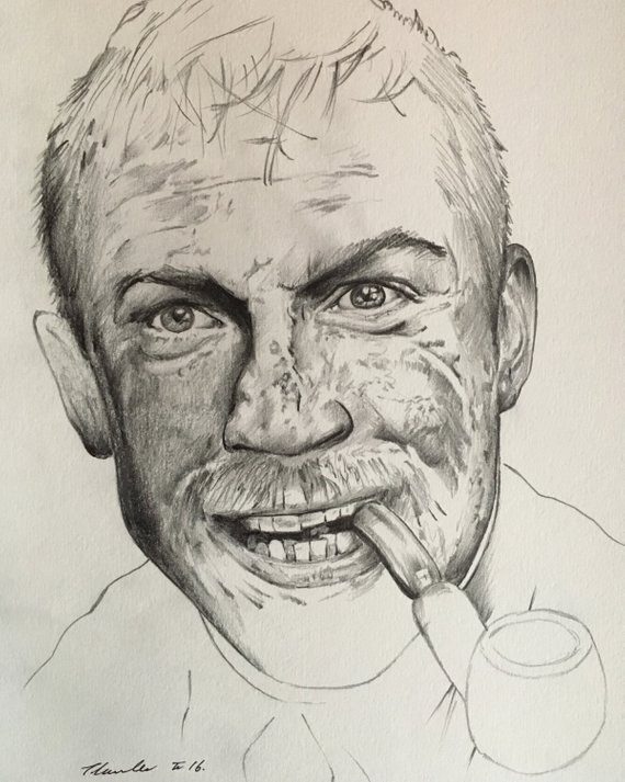 570x713 Tom Hardy Original Pencil Sketch Drawing A4 .fan Art. Etsy - Tom Hardy Sketch