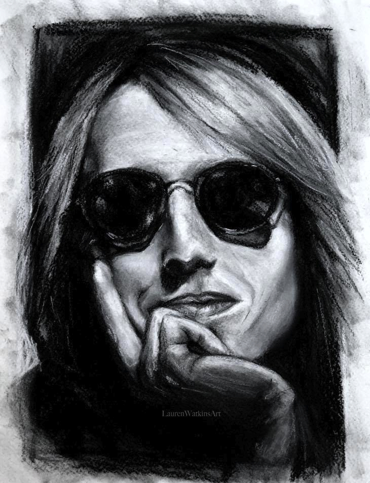 730x954 Southern Accents Tom Petty Lauren Watkins Art - Tom Petty Sketch