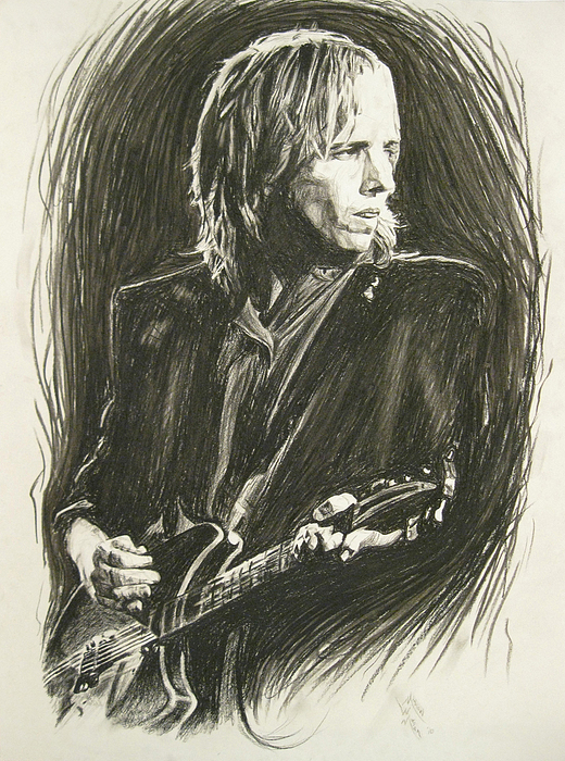 520x700 Tom Petty 1 Drawing By Michael Morgan - Tom Petty Sketch