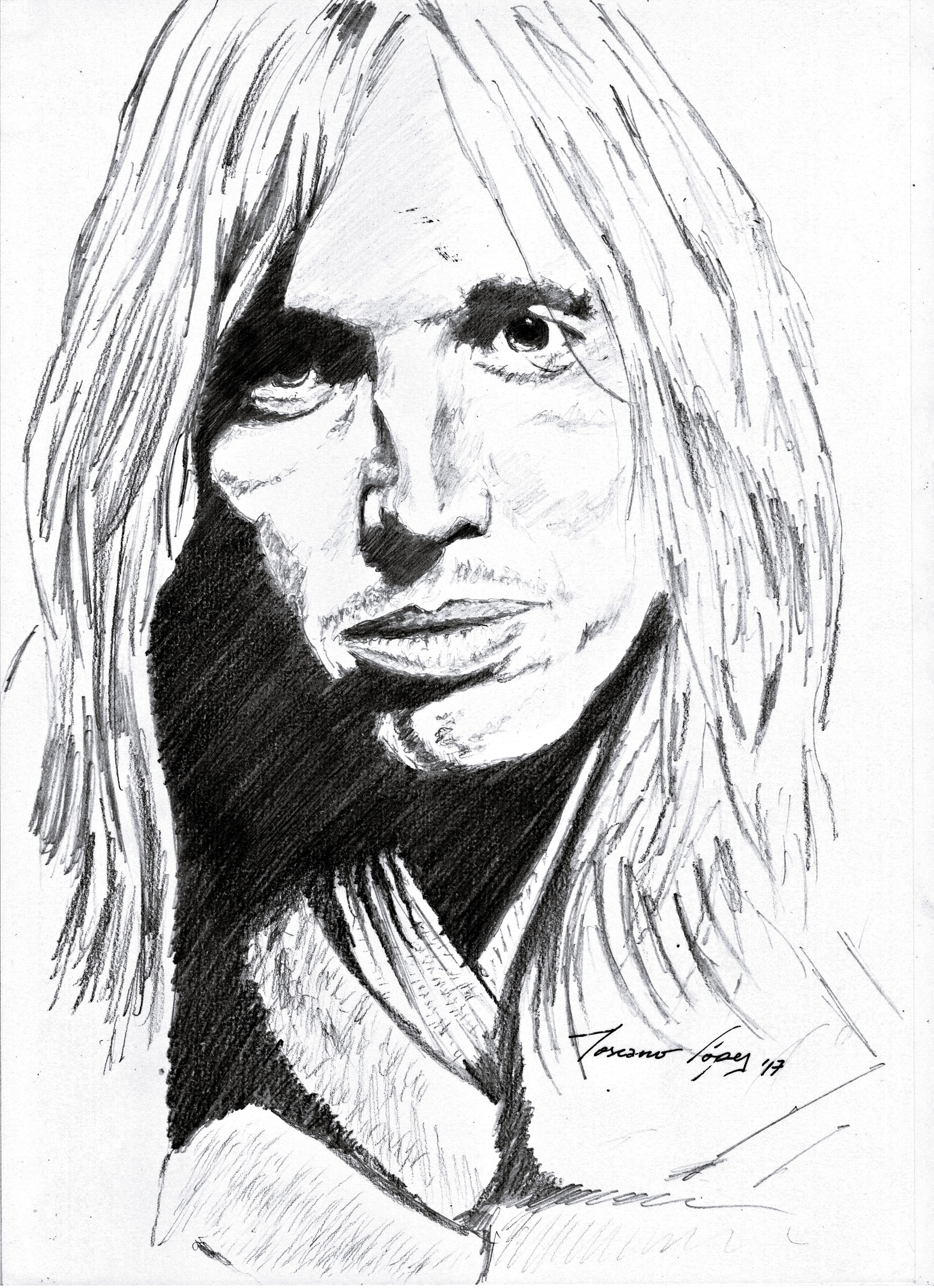 1920x2648 Flavio Toscano - Tom Petty Sketch