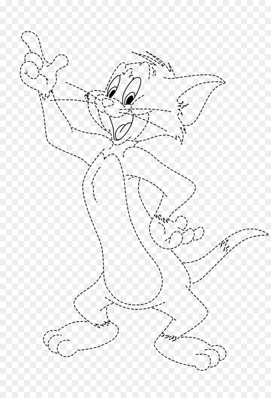 900x1320 Tom Cat Jerry Mouse Drawing Tom And Jerry Sketch - Tom Sketch
