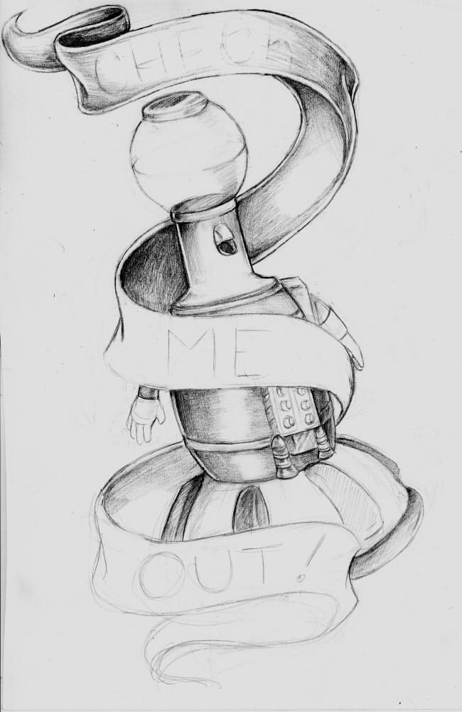 650x1000 Tom Servo Tattoo (Sketch) Weasyl - Tom Sketch