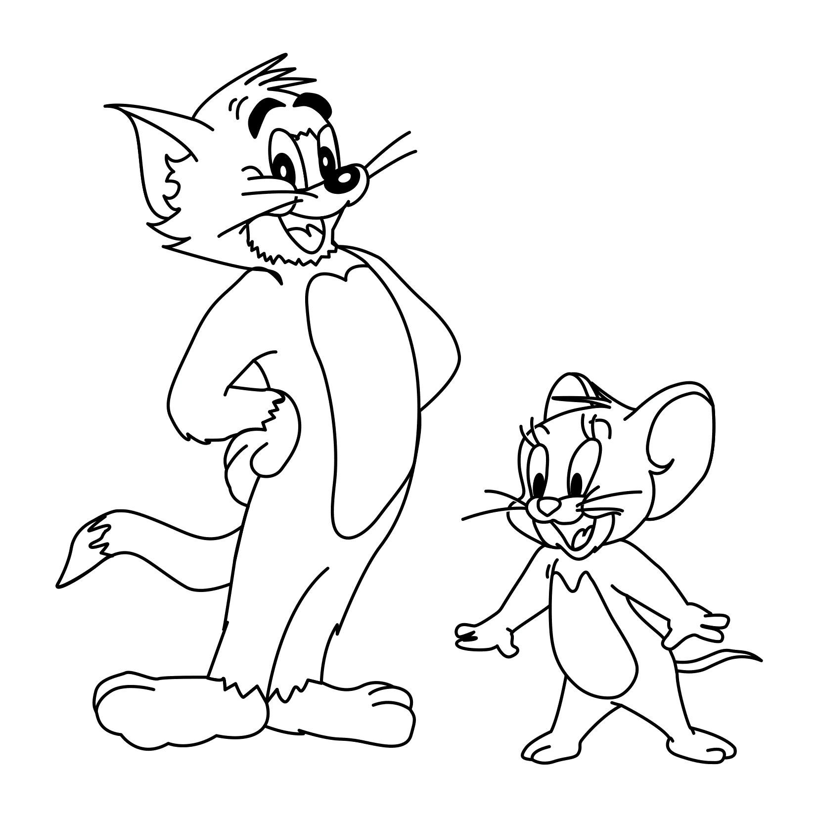 1654x1654 Tom And Jerry Drawing, Pencil, Sketch, Colorful, Realistic Art - Tom Sketch