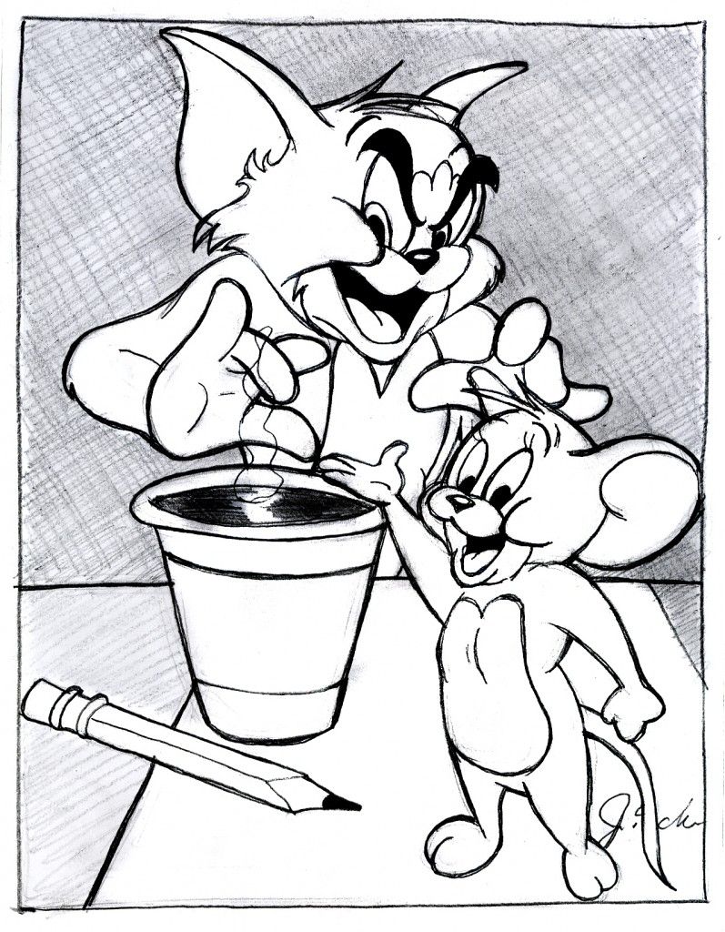 797x1024 Tom And Jerry Sketch Sketches Amp Art Toms, Tom And - Tom Sketch