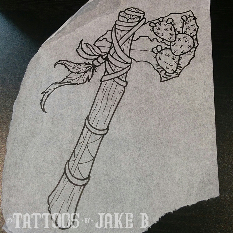 800x800 Tomahawk Tattoo - Tomahawk Sketch