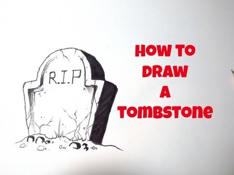 480x360 How To Draw A Tombstone - Tombstone Sketch