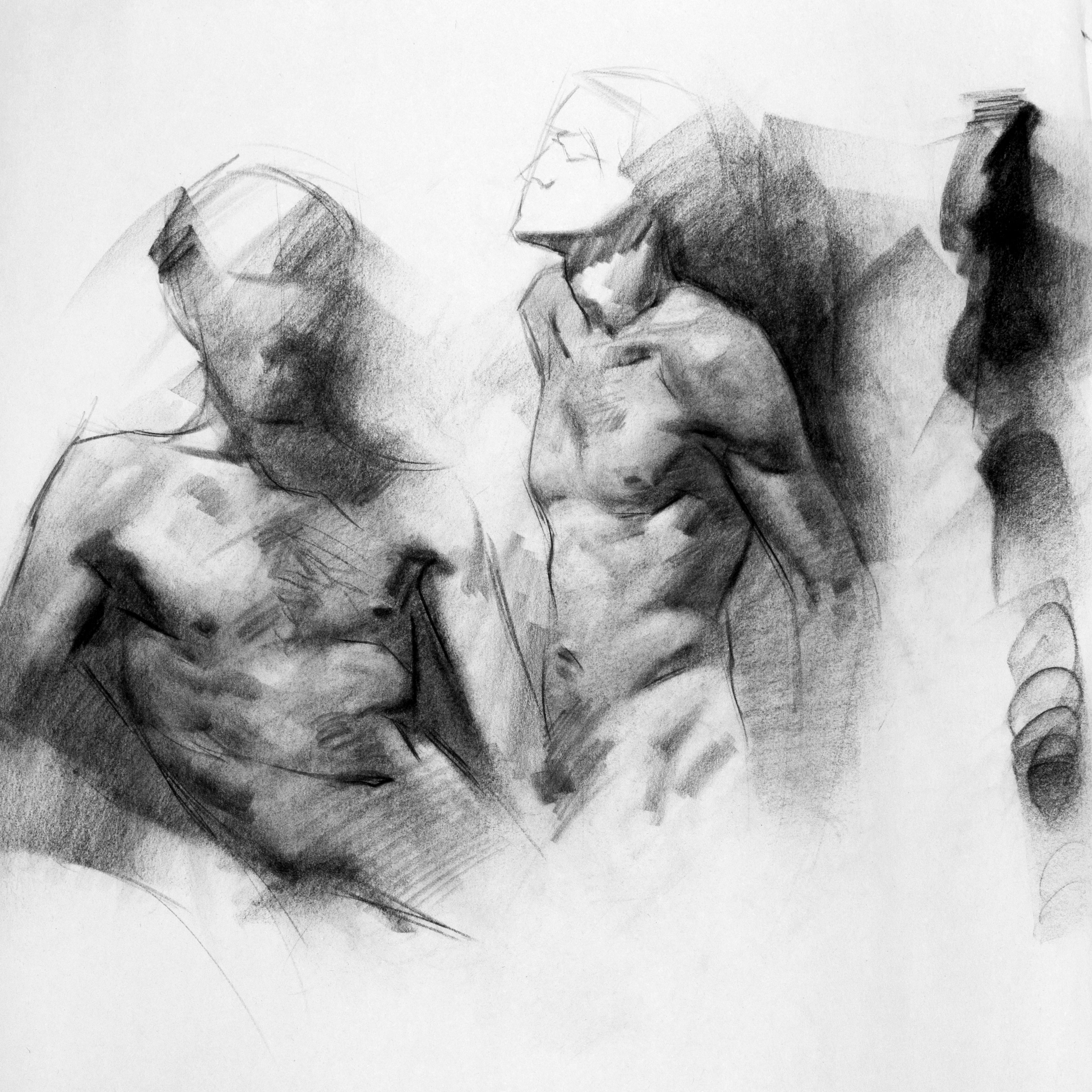 3360x3361 Warming Up For Some Figure Drawing With Quick Tonal Sketches - Tonal Sketch