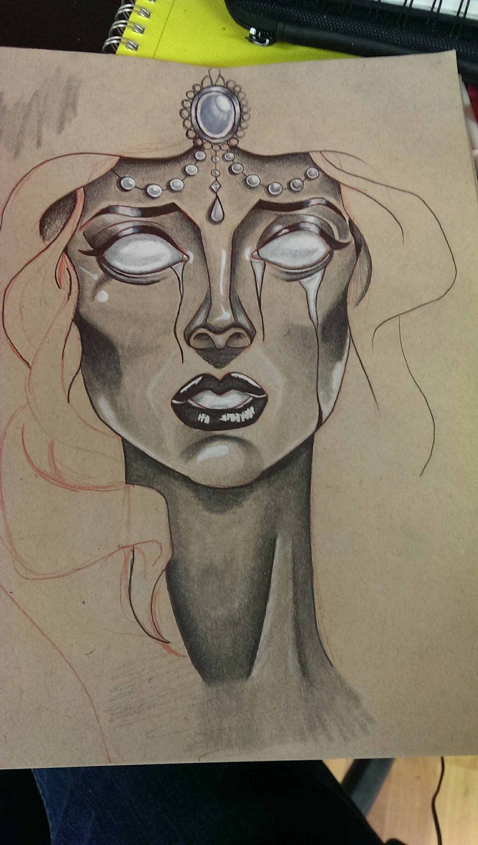 1520x2688 Elegant Design I Drew - Toned Paper Sketch