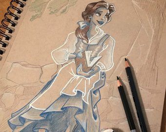 340x270 Toned Paper Sketch Etsy - Toned Paper Sketch