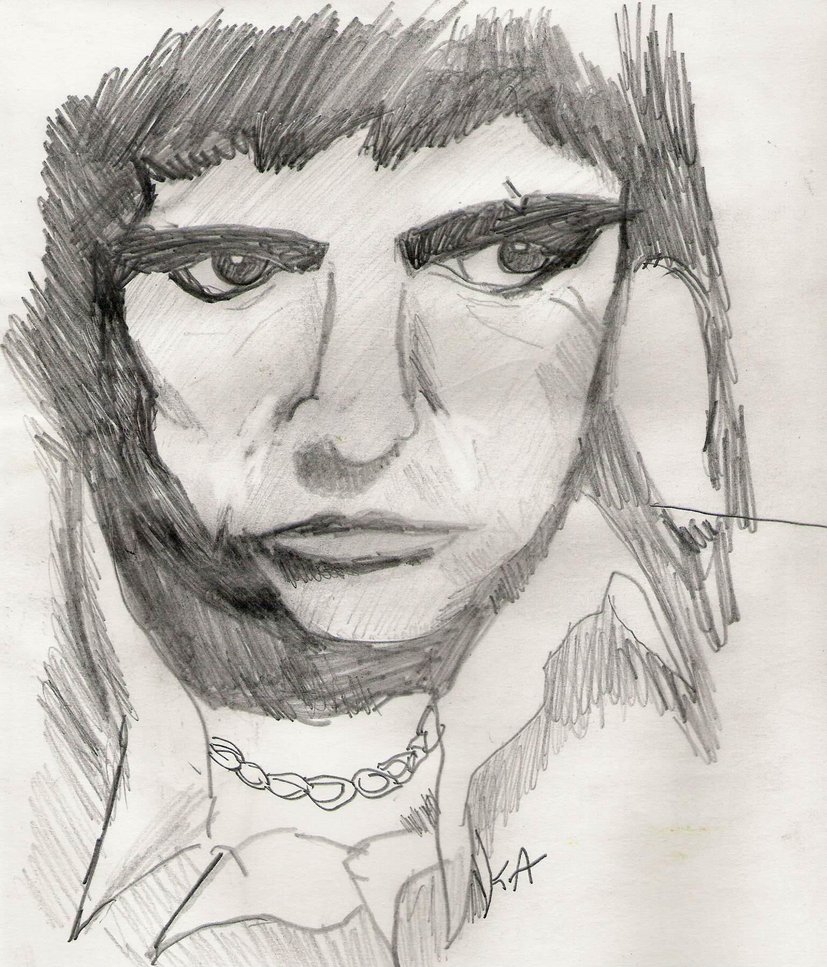 827x967 Tony Montana Quick Sketch By Albanez1992 - Tony Montana Sketch