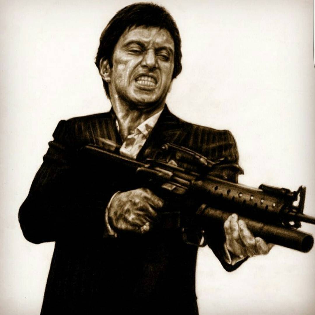 1080x1080 (@scarface Zone) Instagram Photos And Videos - Tony Montana Sketch