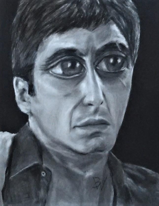 646x840 Eyez Of Tony Montana Drawing By Bianca Walker - Tony Montana Sketch