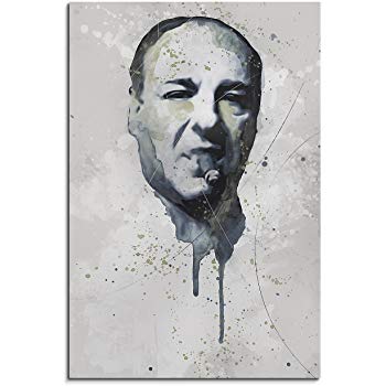 350x350 Paul Sinus Art Tony Soprano Aqua 90 X 60 Cm Wall Canvas Picture - Tony Soprano Sketch