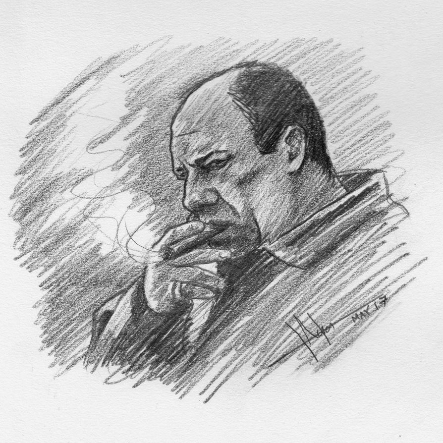 894x894 Tony Soprano Sketch By Subliminalex - Tony Soprano Sketch