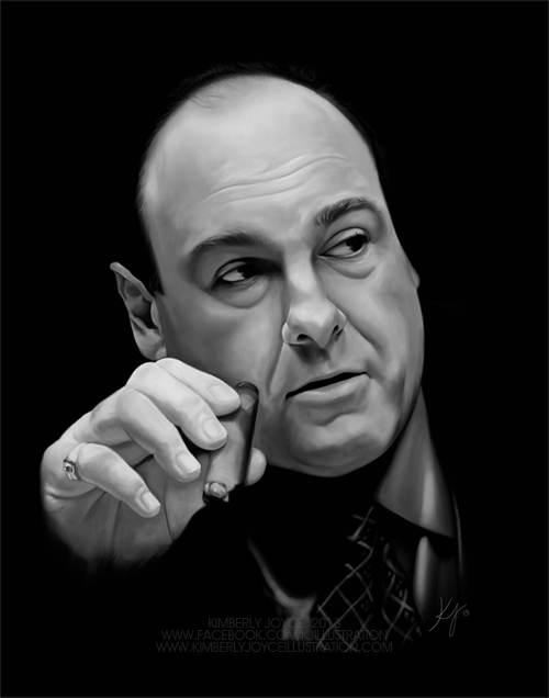 500x636 Tony Soprano Kimberly Joyce Illustration - Tony Soprano Sketch