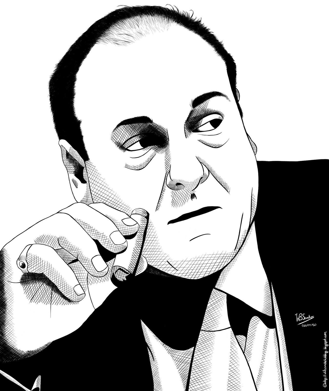 1349x1600 Tony Soprano - Tony Soprano Sketch