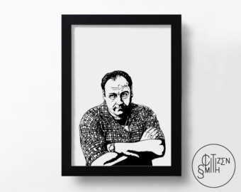 340x270 Tony Soprano Poster Etsy - Tony Soprano Sketch