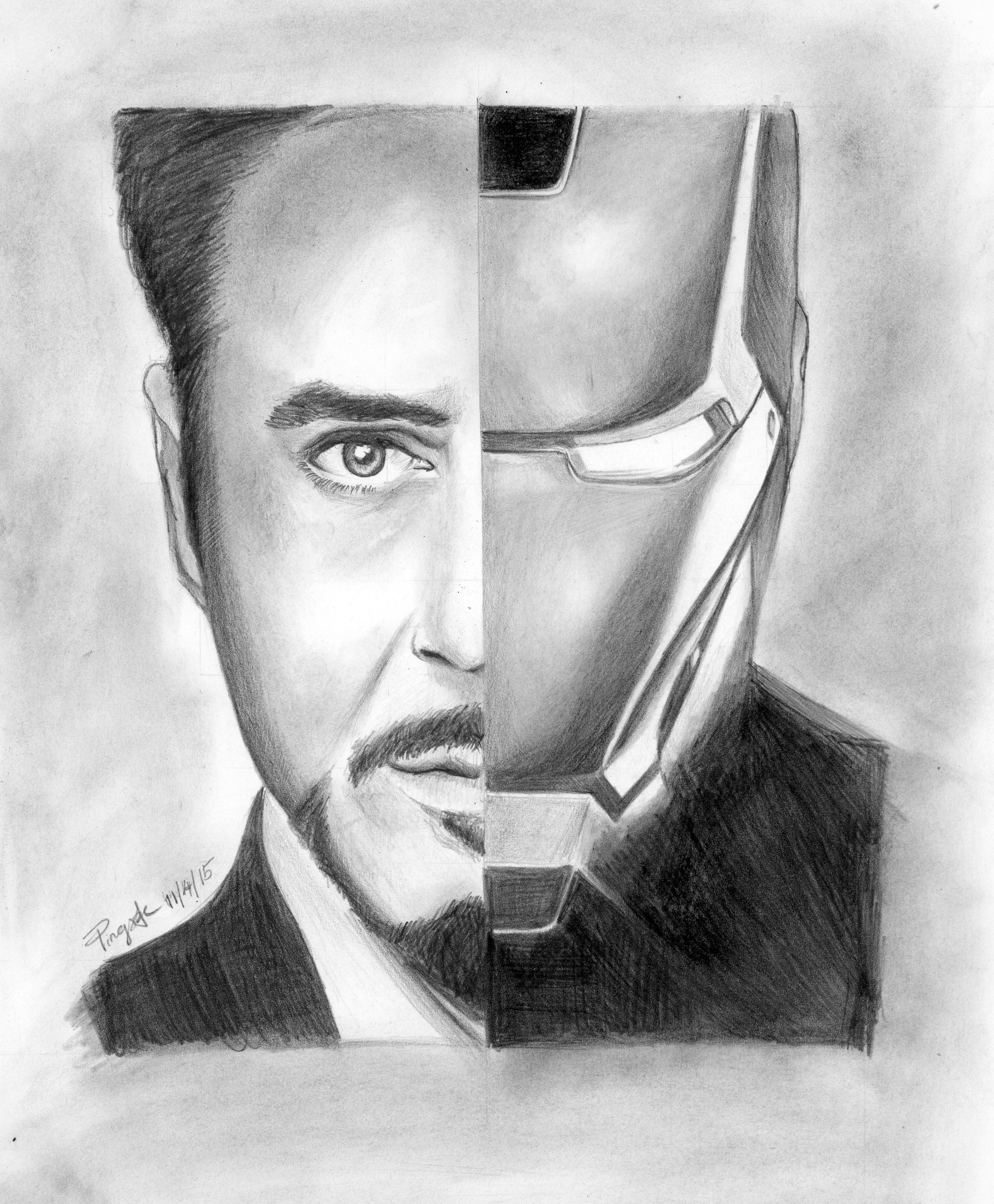 2484x3006 Sketch Of Ironman Amp Tony Stark - Tony Stark Sketch