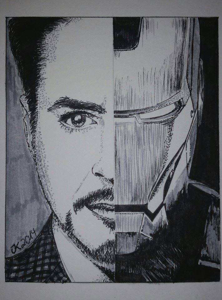 710x960 Tony Starkiron Man - Tony Stark Sketch