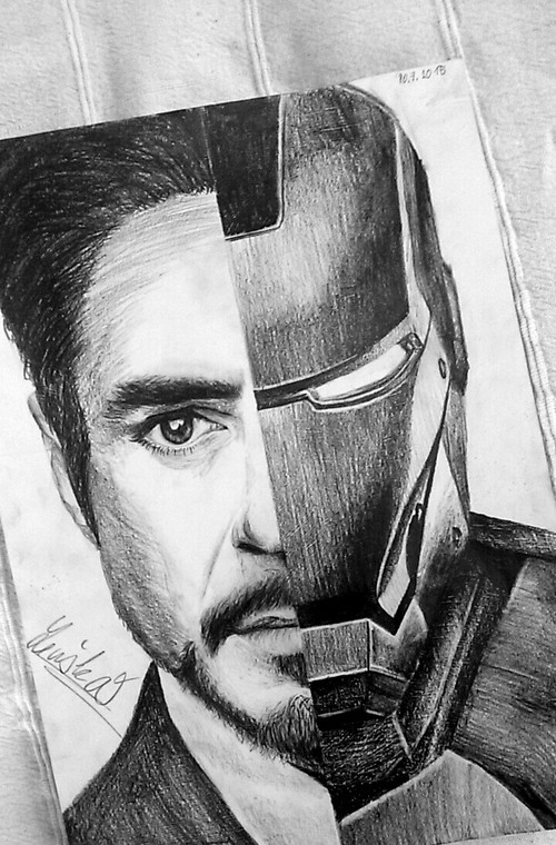 500x760 Tony Starkiron Man Uploaded By Lea - Tony Stark Sketch
