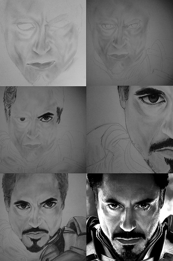 589x887 Tony Stark ( Iron Man ) On Behance - Tony Stark Sketch