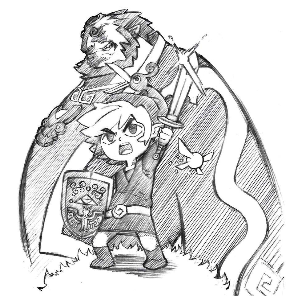 942x960 Pencilman On Twitter Toon Link And Ganondorf Sketch - Toon Link Sketch