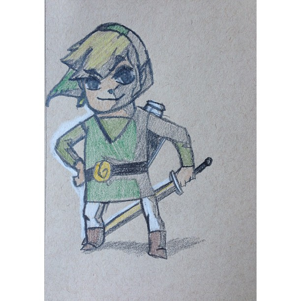 612x612 Quick Little Sketch Of Toon Link. - Toon Link Sketch