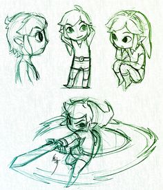 236x276 The 266 Best The Legend Of Zelda Images Video Game - Toon Link Sketch