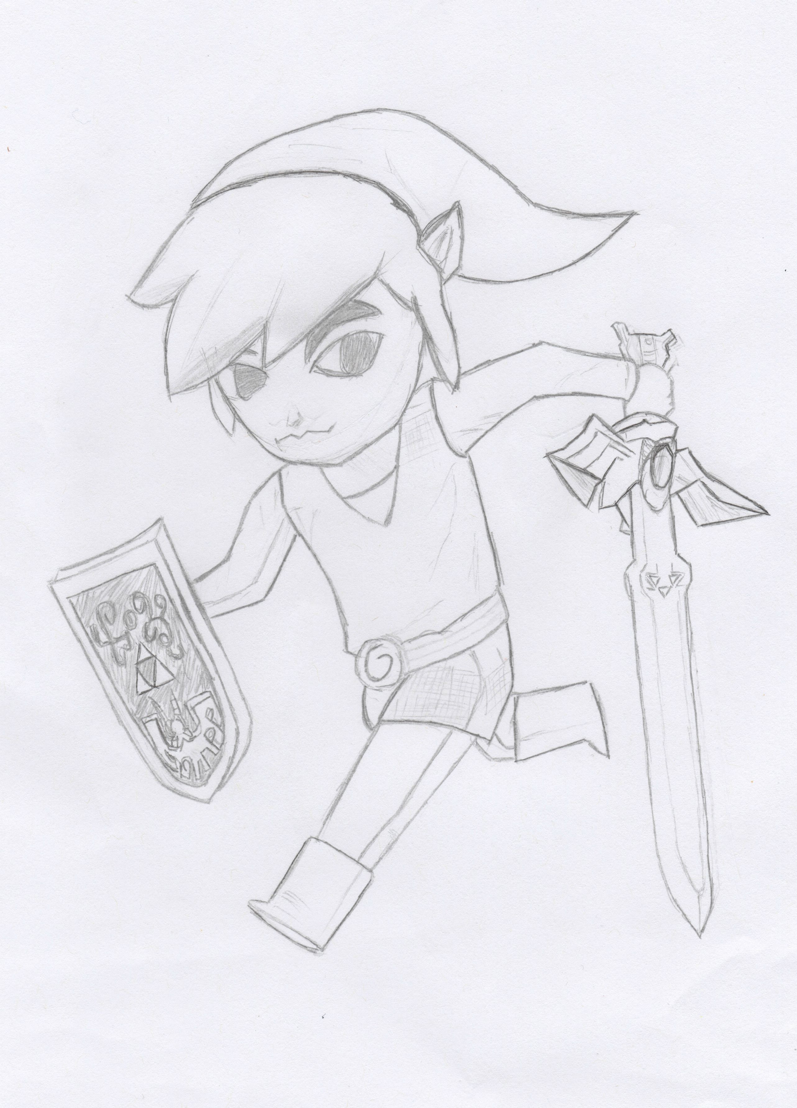2565x3568 A Toon Link Sketch! Hope You Guys Like It - Toon Link Sketch