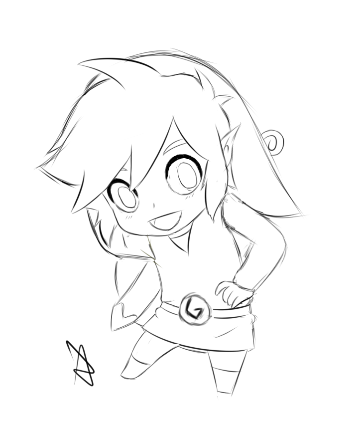 721x856 Toon Link (Sketch) By Ryre1 - Toon Link Sketch