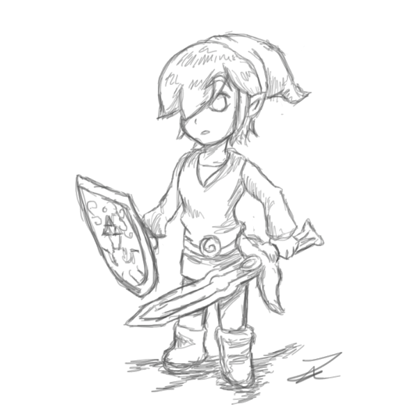 601x601 Toon Link Sketch By 3dogz - Toon Link Sketch
