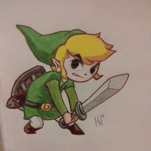 486x486 Toon Link From The Legend Of Zelda Drawing. Made By Myself - Toon Link Sketch