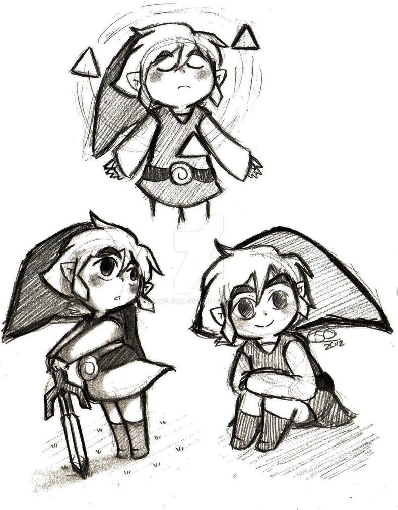 790x1012 Toon Link Sketches By Celebi9 - Toon Link Sketch