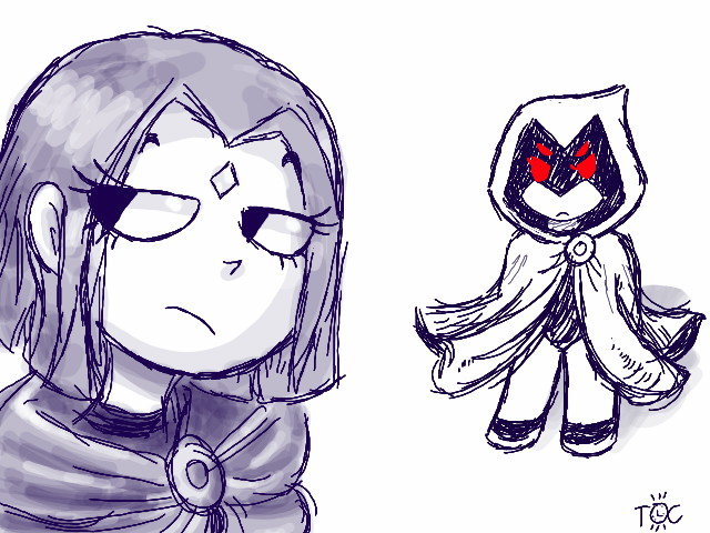 640x480 Raven Sketch By Toon O Clock - Toon Sketch