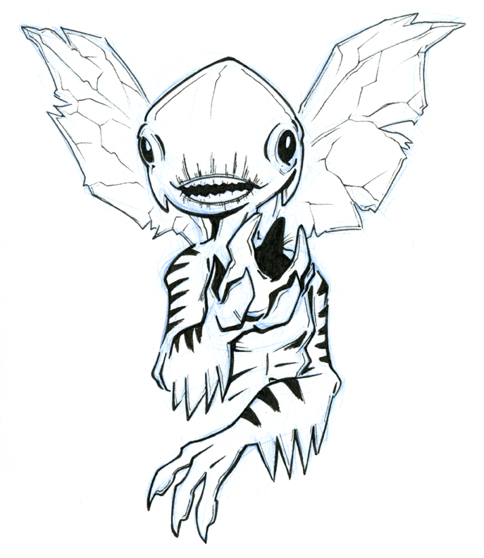 687x791 Quick Late Night Inktober Sketch - Tooth Fairy Sketch