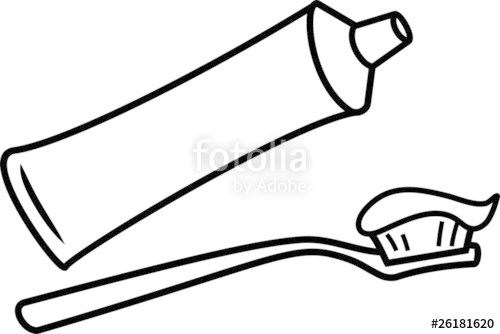 500x334 Toothpaste And Toothbrush (Vector) Stock Image And Royalty Free - Toothbrush Sketch