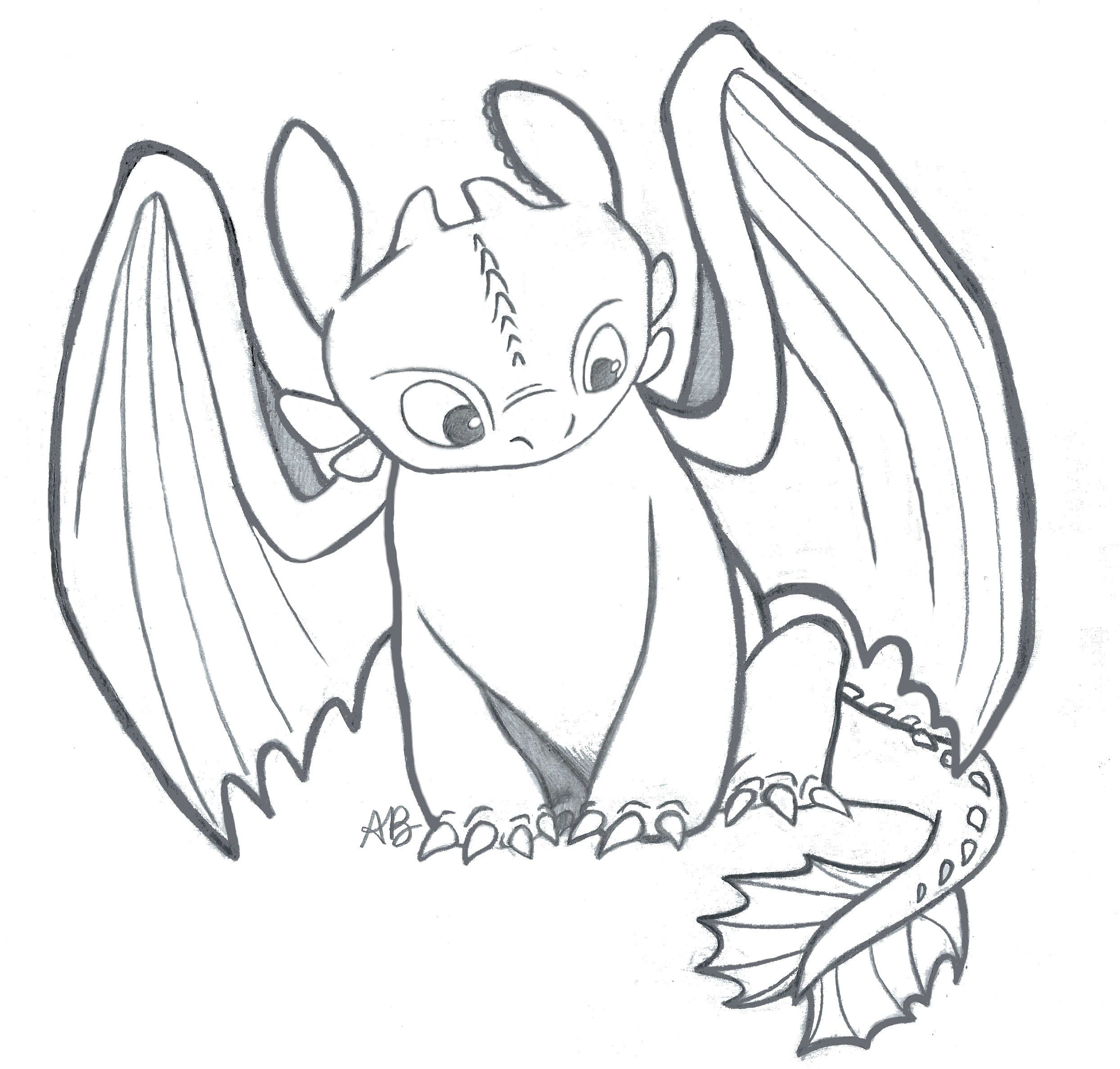 2488x2376 I Drew This Sketch Of Toothless From How To Train Your Dragon - T...