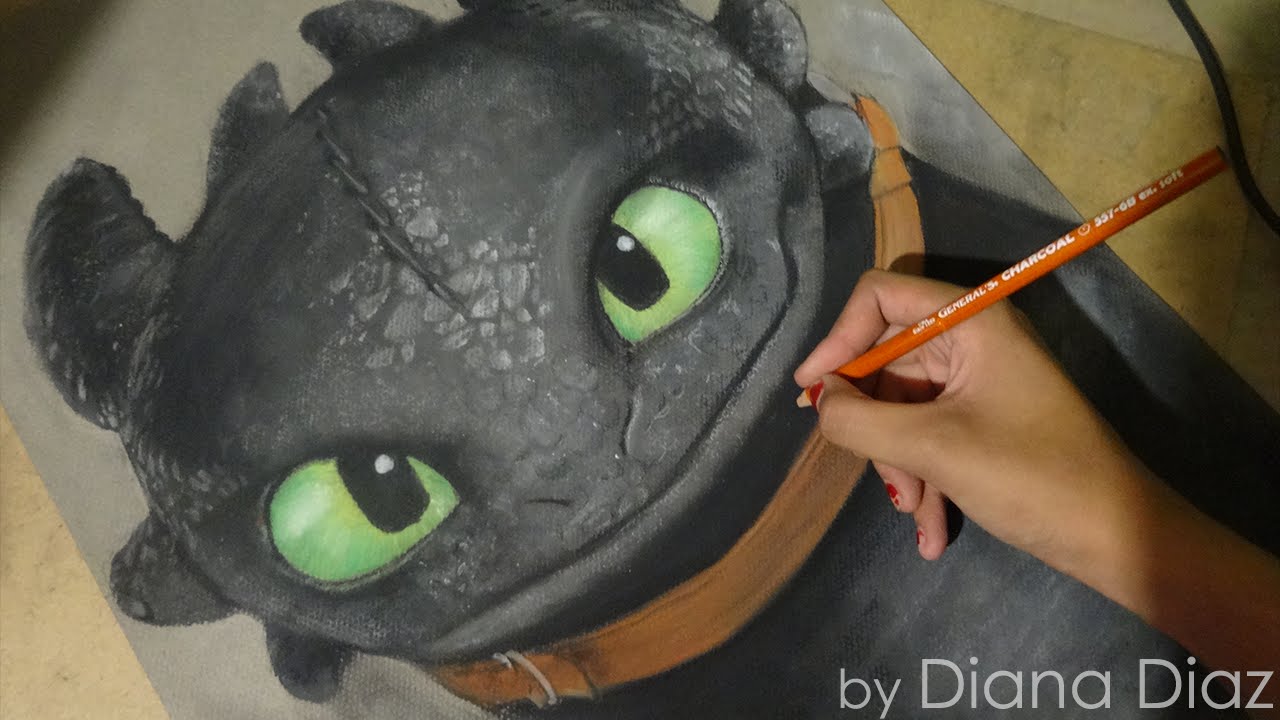 1280x720 Speed Drawing Toothless Chimuelo (How To Train Your Dragon - Toothless Dragon Sketch