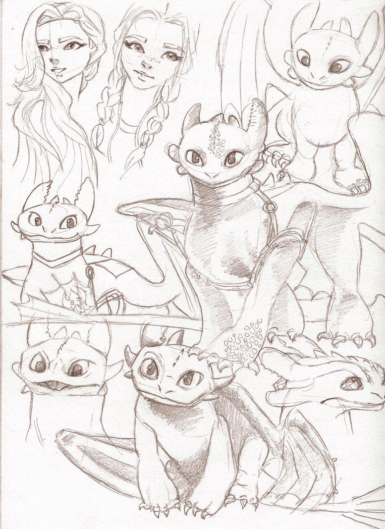 763x1048 Toothless - Toothless Dragon Sketch