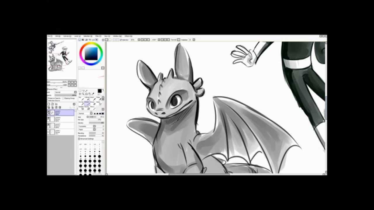 1280x720 Toothless Sketch - Toothless Sketch