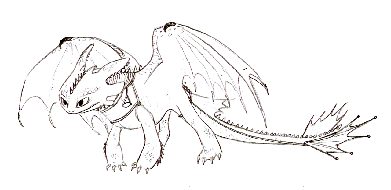 1280x624 Toothless Sketch By Alexaanime1 - Toothless Sketch