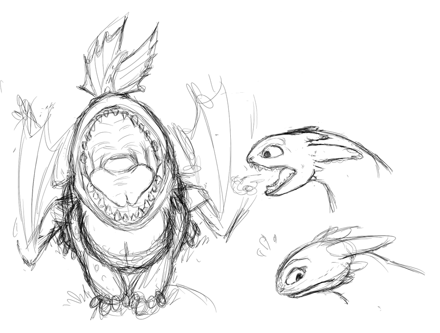 900x682 Toothless - Toothless Sketch