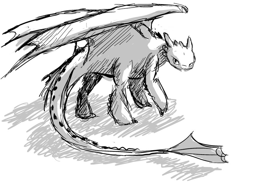 900x660 Toothless Sketch By Little Ampharos - Toothless Sketch