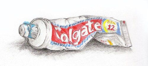 500x223 Pin By Aiguille On Risunok Art, Drawings And - Toothpaste Sketch