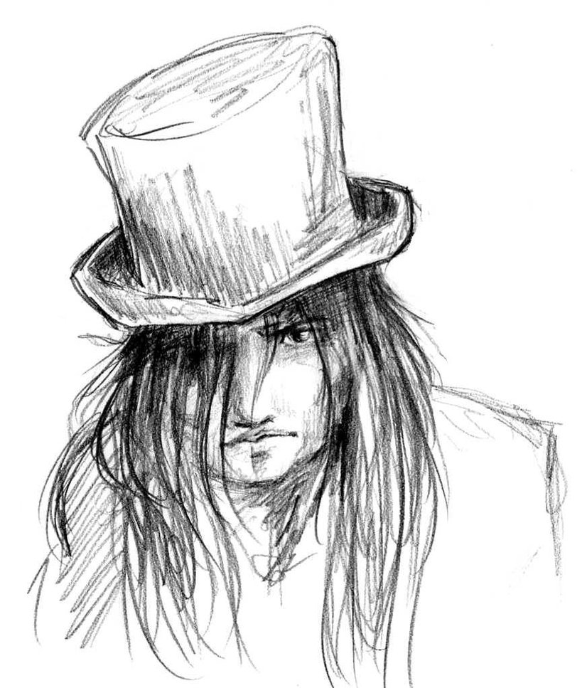 826x967 The Man In The Top Hat By Ccrask - Top Hat Sketch