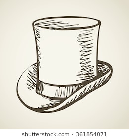 260x280 Top Hat Sketch Icon Web Mobile Stock Vector 432039835 - Top Hat Sketch