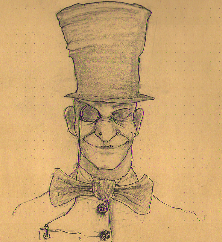 742x809 Another Guy With A Top Hat! Sketch Lineweights - Top Hat Sketch